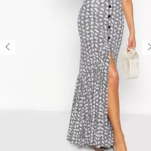 Floral Drop Hem Skirt